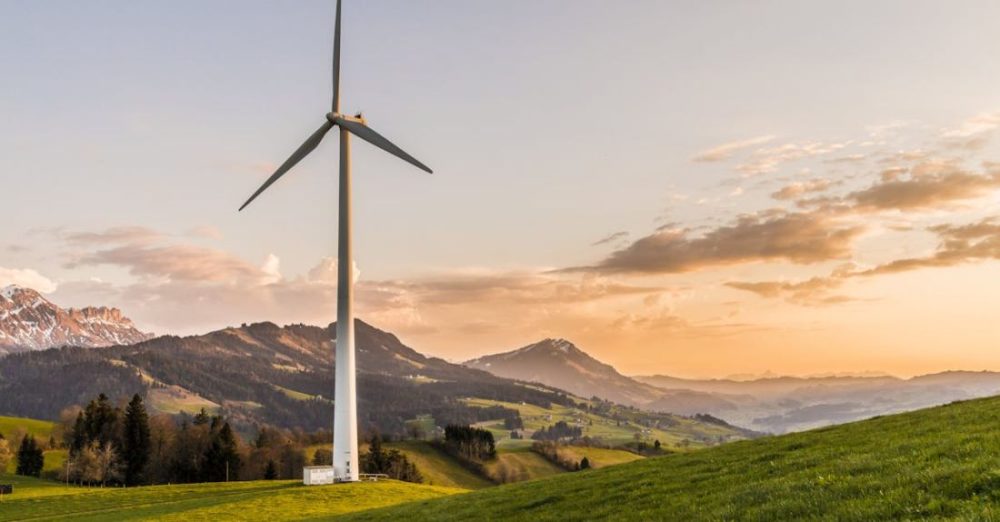 Wind Energy - White Windmill