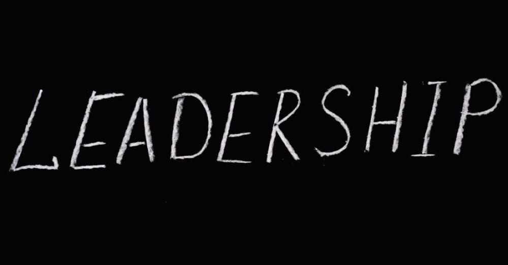 Initiatives - Leadership Lettering Text on Black Background