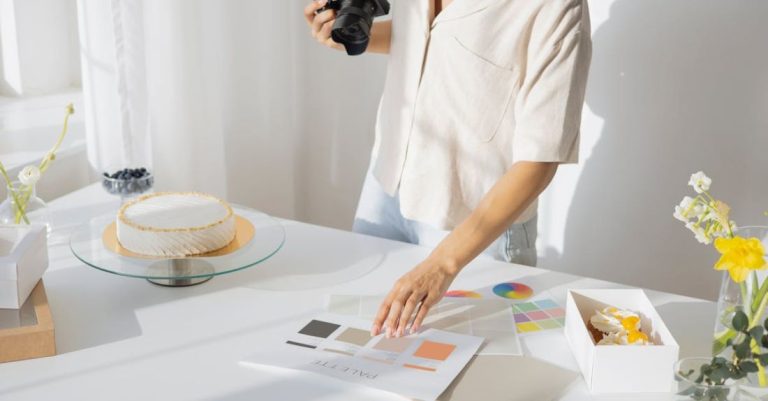 Paper Products - Person Holding Camera and Color Pallet